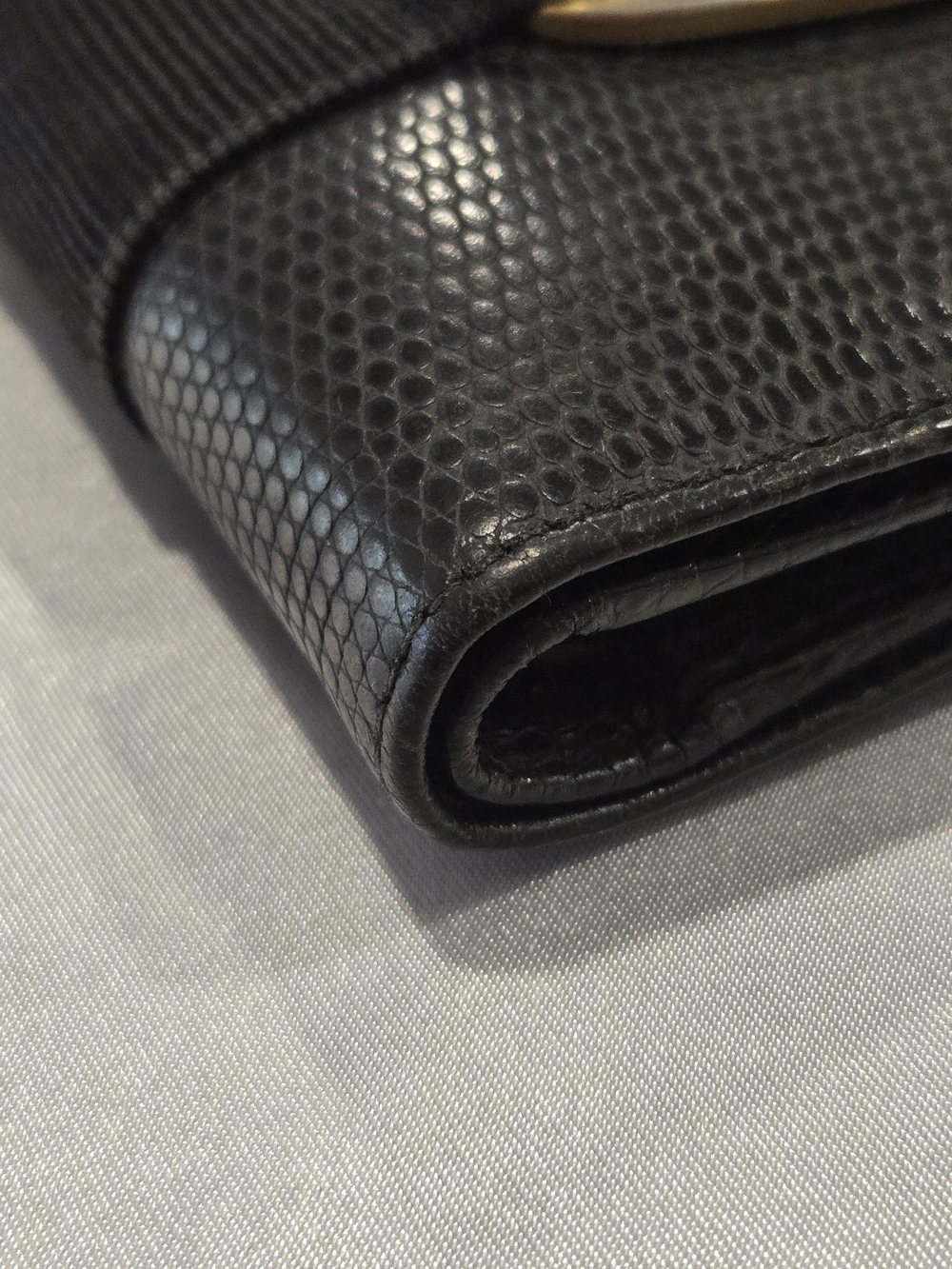 Salvatore Ferragamo Authentic Black Leather Wallet with Gold Logo Plaque - Picture 5 of 12